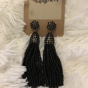 Seed Bead Tassel Earrings